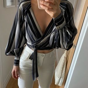 ZIMMERMANN beautiful 100% Silk Stripe Top. Womens 1 / S